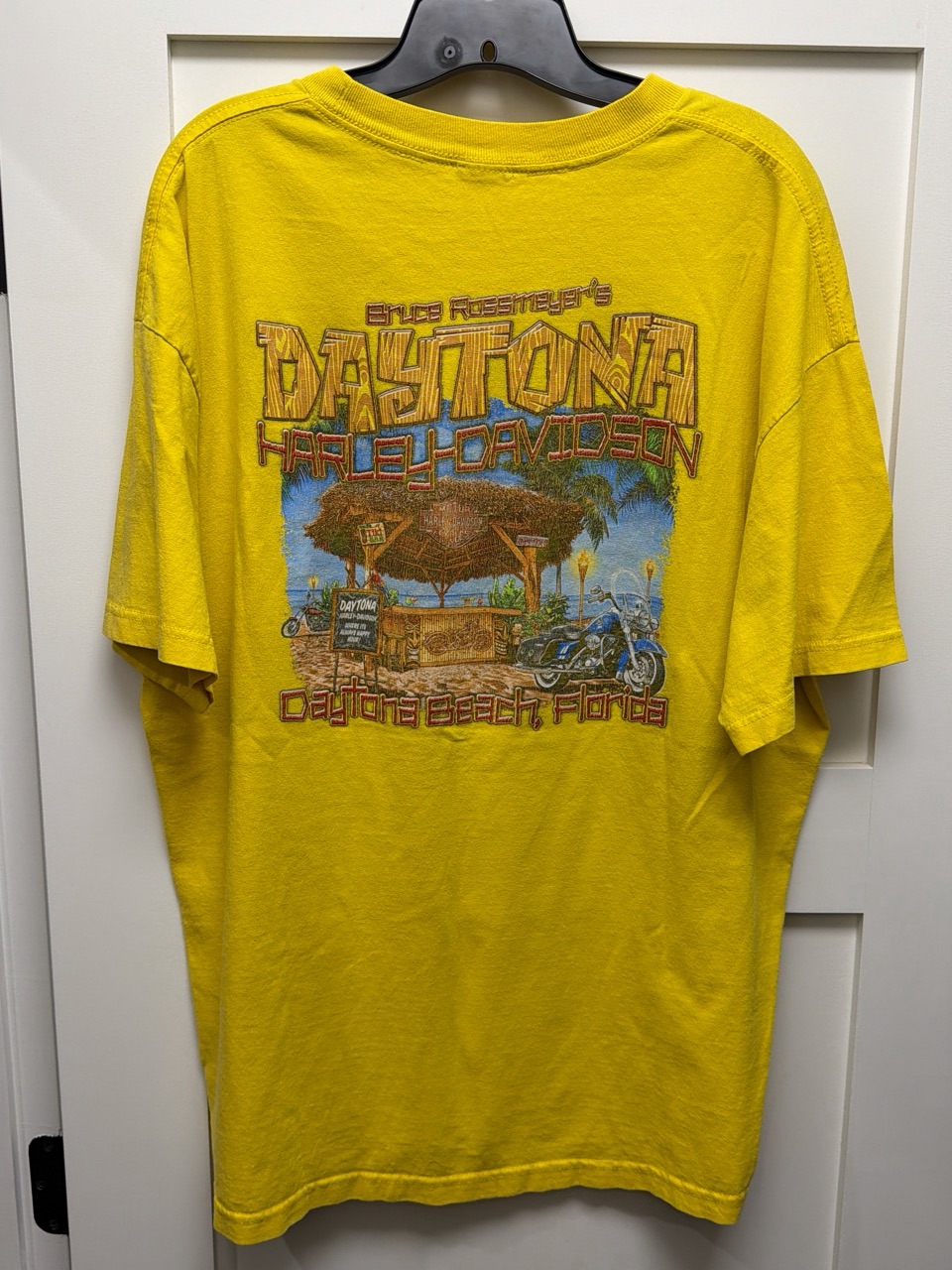 HarleyDavidson Yellow Daytona Beach Graphic Tee